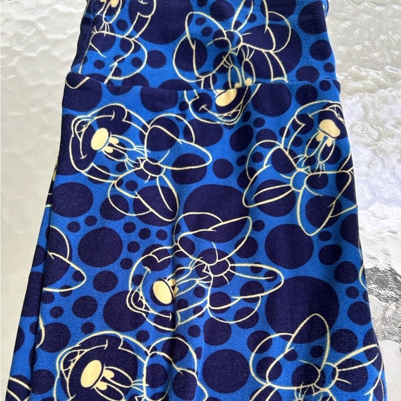LuLaRoe- Disney Minnie Blue and Yellow Leggings - Picture 2 of 4